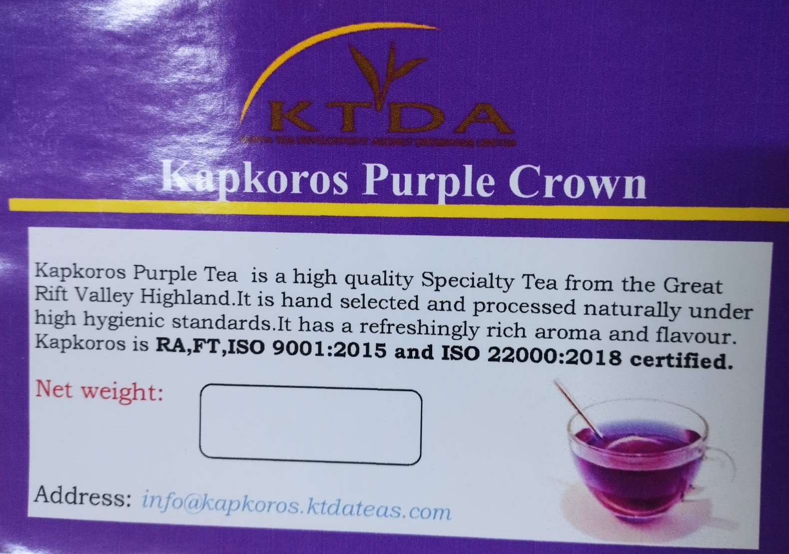 kapkoros purple crown